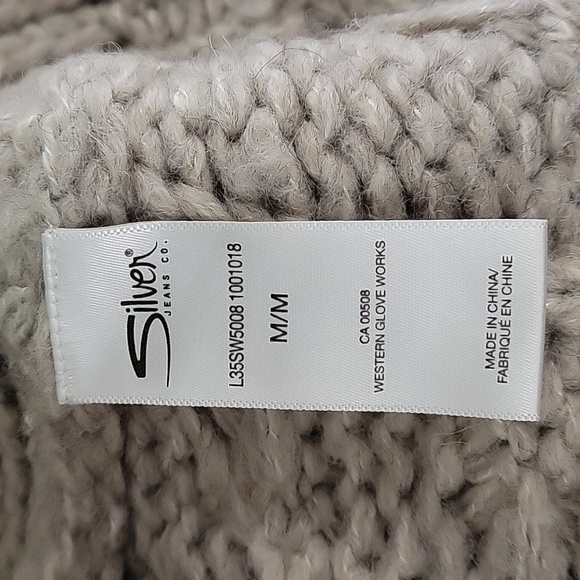 Silver Jeans Knit Style Sweater Wool Blend Cardigan Vest Size M - Picture 10 of 11